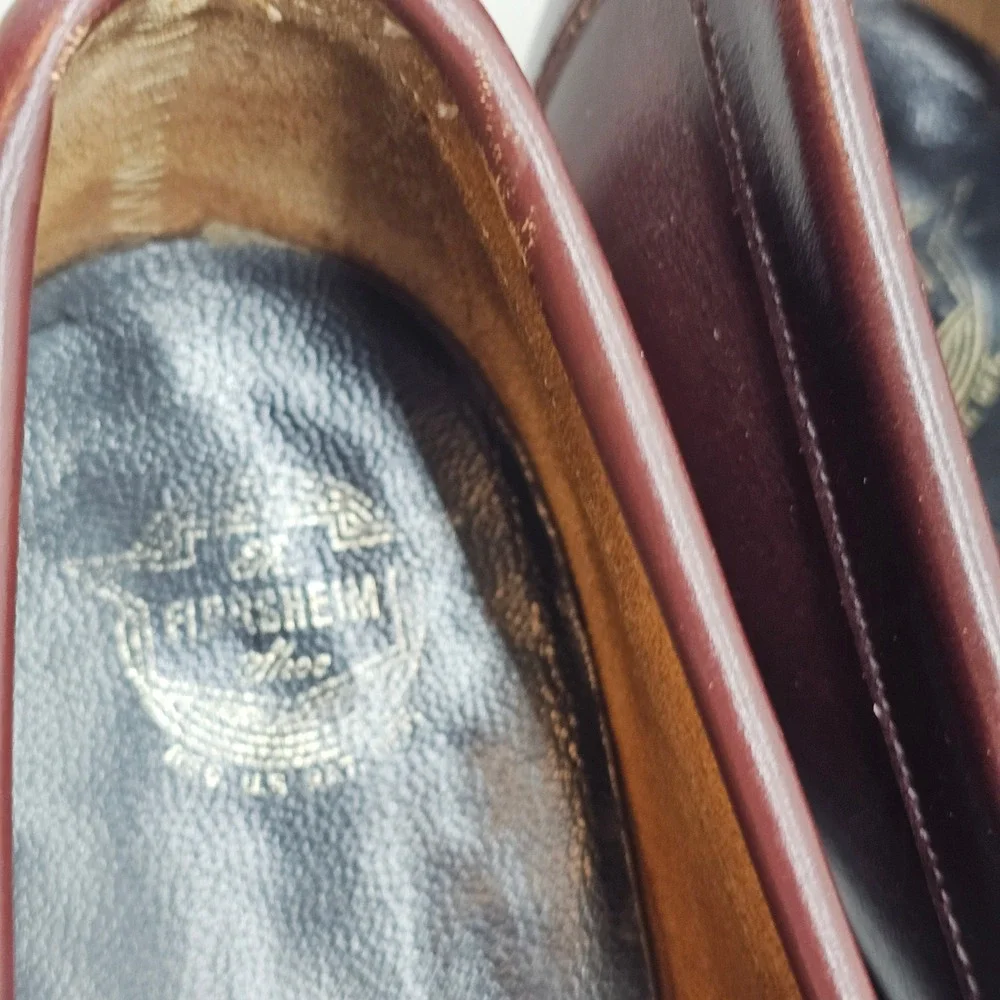 Florsheim Imperial Mens Burgundy Leather Penny Loafers Dress Shoes 11.5 B 30068